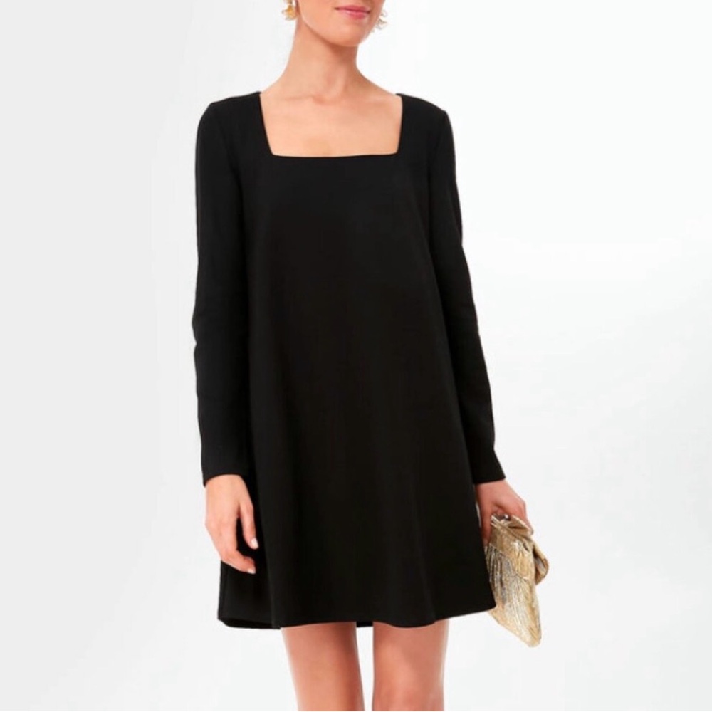 Tuckernuck Black Middleton Long Sleeve Square Neck Dress Size Large